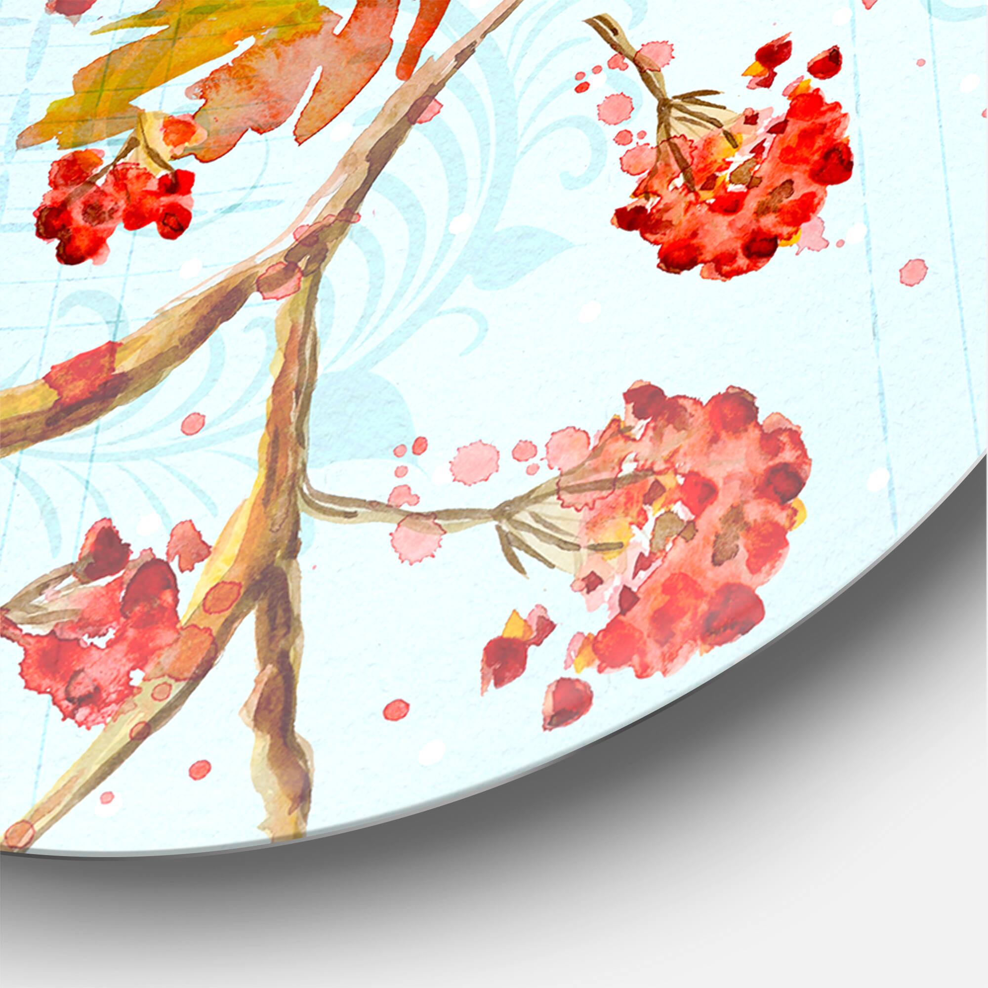 Designart - Two Birds On Branches During Autumn